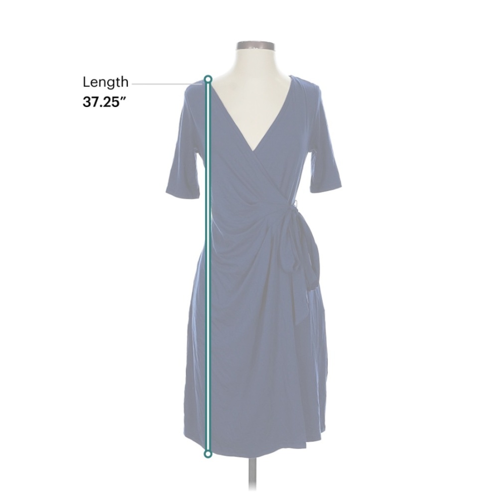 Quince XS Navy TENCEL™ Lyocell Wrap Dress | New With Tags - Picture 5 of 7